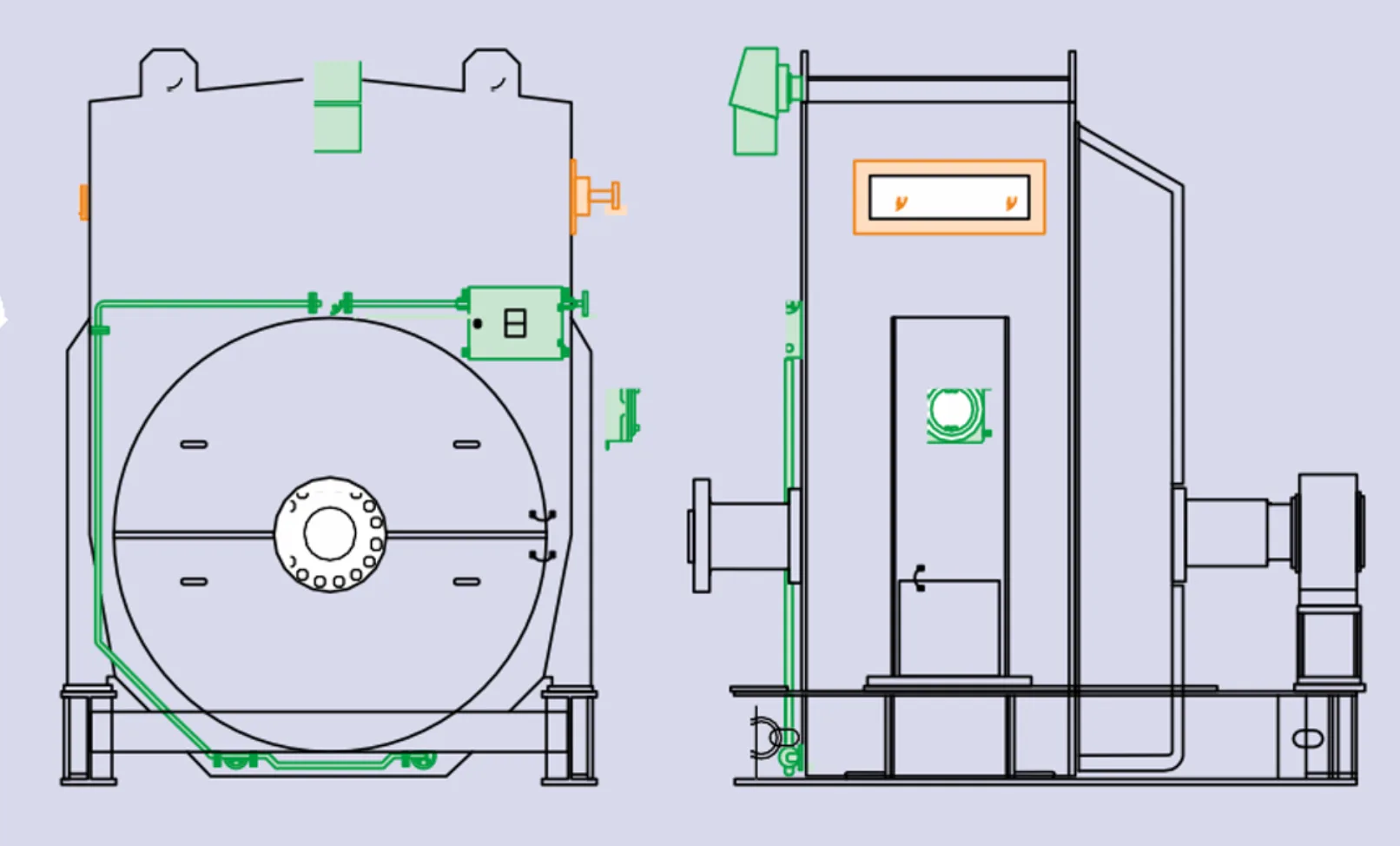 Motor TEWAC con sistema de presurización