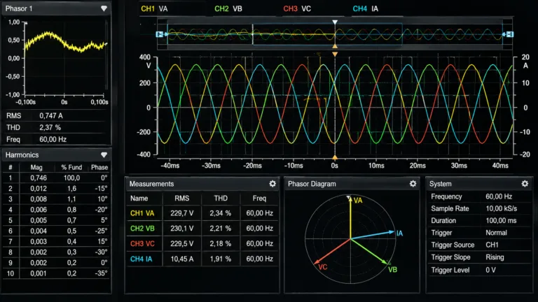 Análisis sistemas de potencia con registros oscilográficos